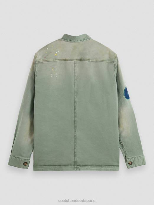 Scotch & Soda Hommes veste utilitaire à patch artistique armée vêtements 4HB4575